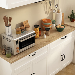 Kitchen Sideboard Storage Pantry Cupboard with Spacious Countertop for Kitchen
