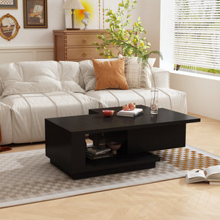 Living Room Coffee Table with Storage 3 Drawers Expandable Table