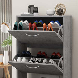 Shoe Cabinet Metal Frame With 3- Drawers — FUFUGAGA
