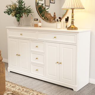 Sideboard Contemporary Buffet Storage Cabinet with Drawers & Doors Buffet Cabinet