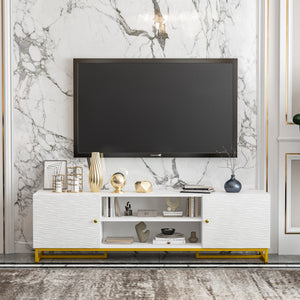 Media Console TV Stand Modern TV Cabinet with Drawers for Living Room