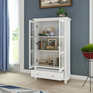 Buffet Sideboard Storage Cabinet Display Bookcase with 3-Tier Shelf