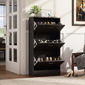 GJAGXQ Modern Shoe Cabinet with Hidden Shoe Storage,Touch to Open Shoe  Organizer Creative Hidden Shoe Rack,Premium Entrayway Cabinet Decorative