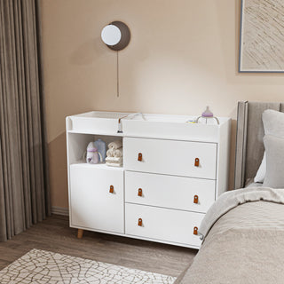 Infant Changing Table 4-Drawer Nursery Table Dresser Diaper Changing Table