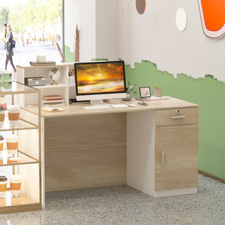 Reception Desk with Counter & Filing Cabinets for Checkout & Retail