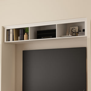 TV Stand Large Entertainment Wall Unit White Entertainment Center for Living Room