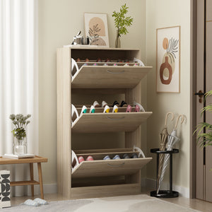 Shoe Cabinet with 3 Flip Drawers for Entryway Shoe Storage Cabinet Shoe Rack Storage Organizer