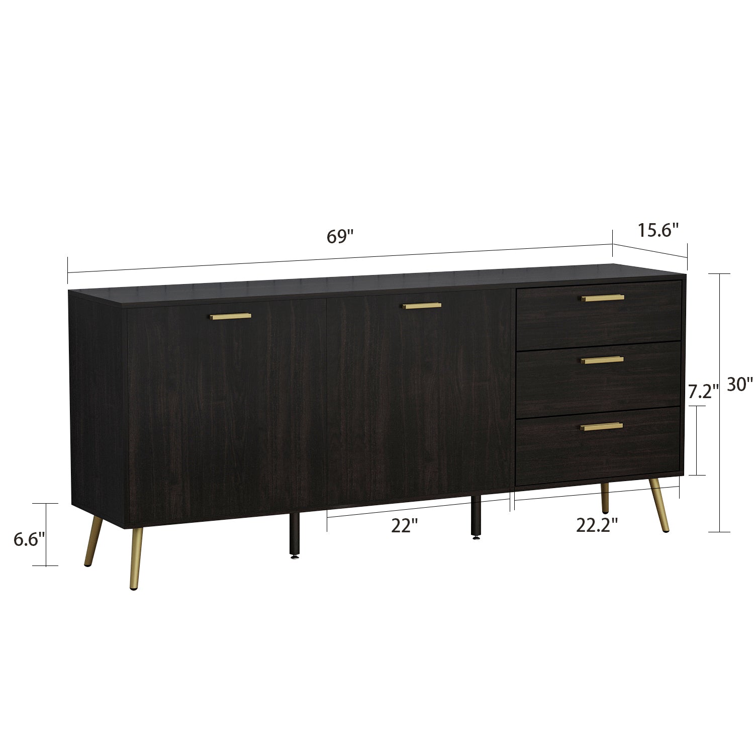 Sideboard Buffet Server Wide Stand Cabinet with Large Storage